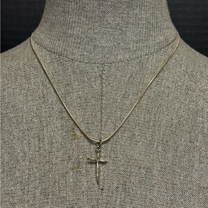 Sterling 18-Inch Chain & Cross #4834